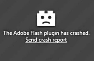 Adobe Flash Player crash icon
